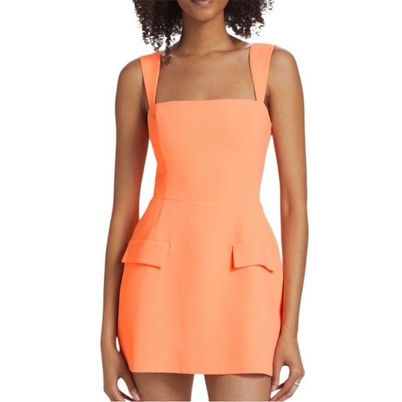 New Amanda Uprichard Bethany Skort Romper in Guava Large